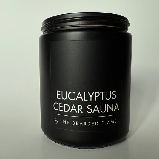 Eucalyptus Cedar Sauna - 8 oz. Candle (Amber or Matte Black)